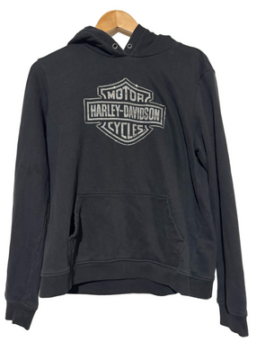 Harley Davidson motorcycles black hoodie studded logo glam Small Medium